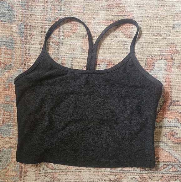 Beyond Yoga Spacedye Slim Racerback Cropped Tank Small Black-Charcoal - Picture 1 of 2